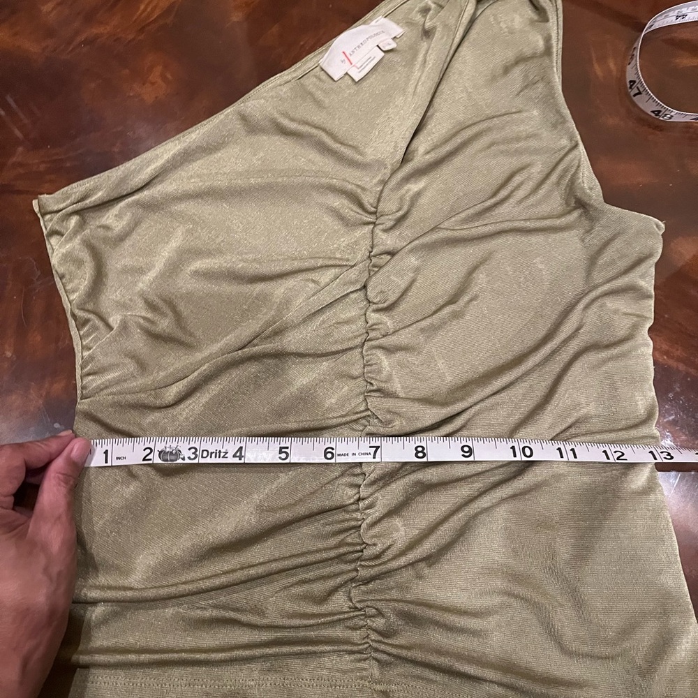 Anthropologie Sage Green Ruched Blouse